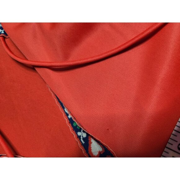 Vintage 70s Red Flowy Kaftan Maxi Dress Bohemian - Picture 16 of 16
